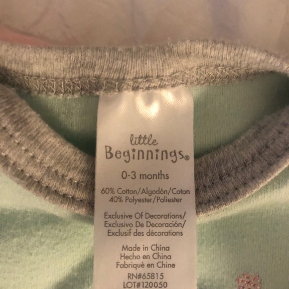 3 pack Long Sleeve Bodysuits 0-3months - Picture 6 of 6